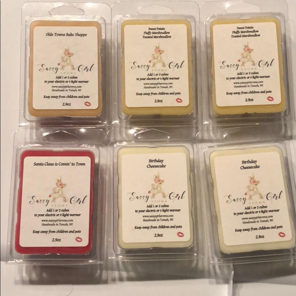 6 unused Sassy Girl Aroma Clam shells